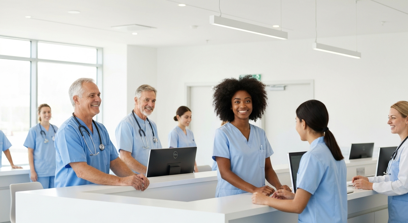 Front desk and patient interaction
