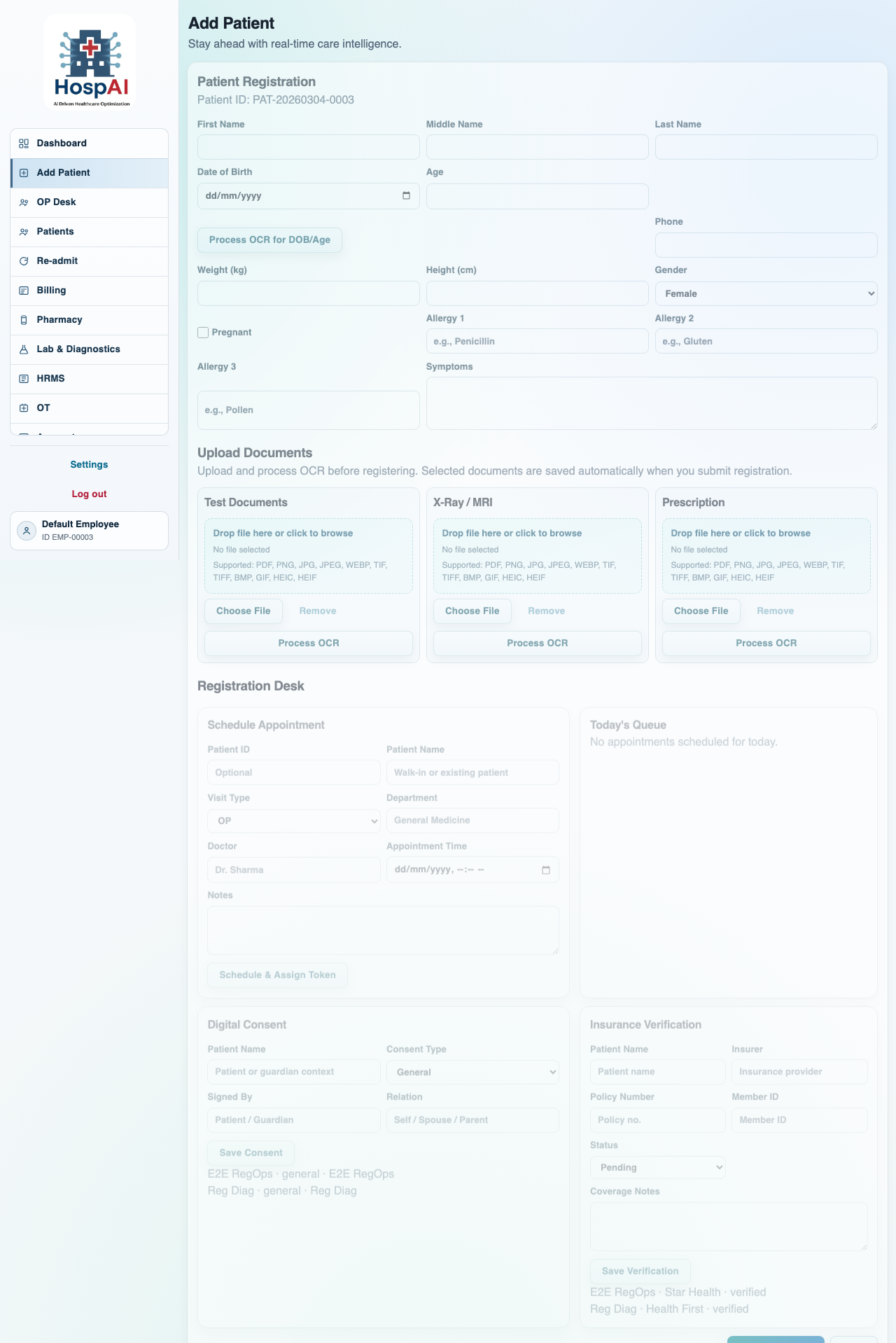 Registration workflow preview